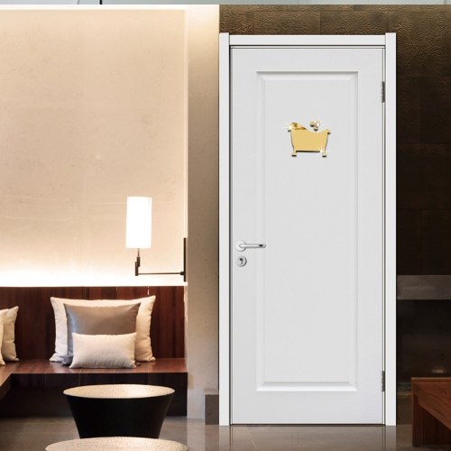 Convenient 3D Toilet WC Man and Woman Mirror Wall Sticker DIY PET Home Removable Decoration Stickers