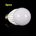 2pcs E27 7W 700-800LM 6000-6500K Cool White Color Light COB LED Global Bulb (85-265V)