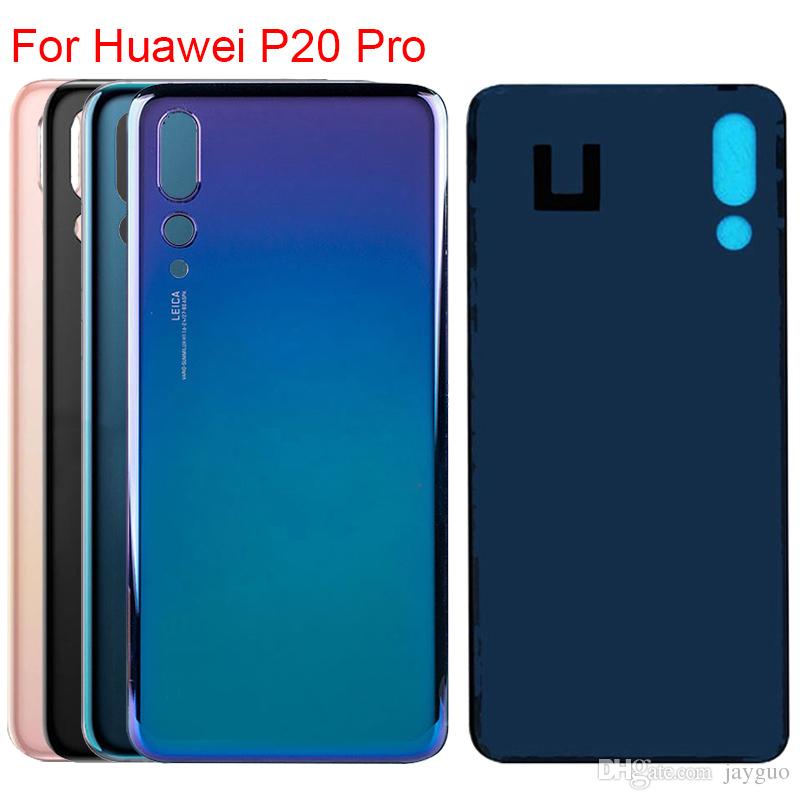 New Back Battery Cover Case Glass Housing Rear Door Case Replacement For HUAWEI P20 Pro + Adhesive Sticker
