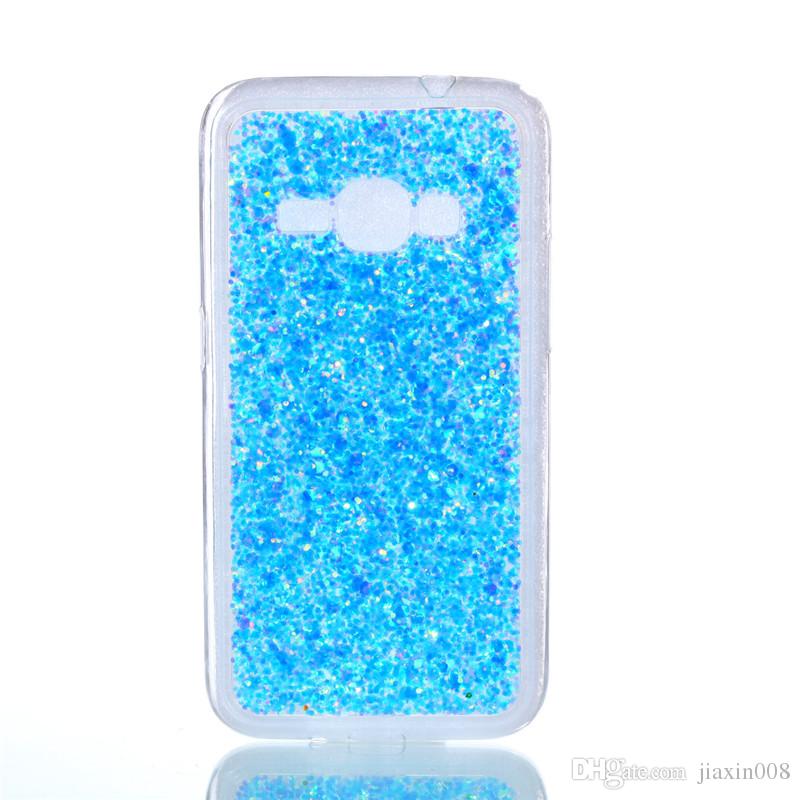 Fashion Flash slice Phone Case For Samsung Galaxy J120 J1 2016 Cover Acrylic Soft TPU silicon Mobile Phone Case For Samsung J1 2016