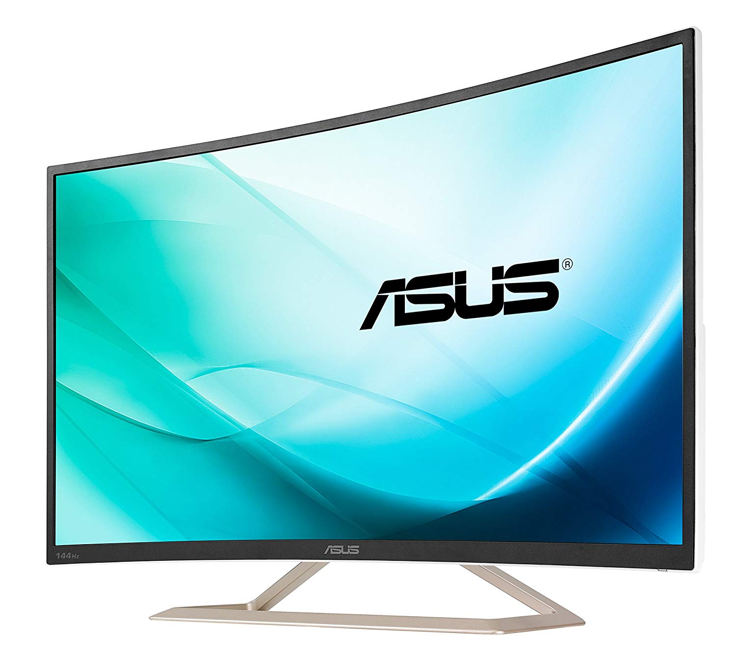 ASUS VA326N-W - LED-Monitor - gebogen - 80,1 cm (31.5) - 1920 x 1080 Full HD (1080p) - VA - 300 cd/m² - 3000:1 - 4 ms - DVI-D, VGA - weiß (90LM02ZD-B01160)