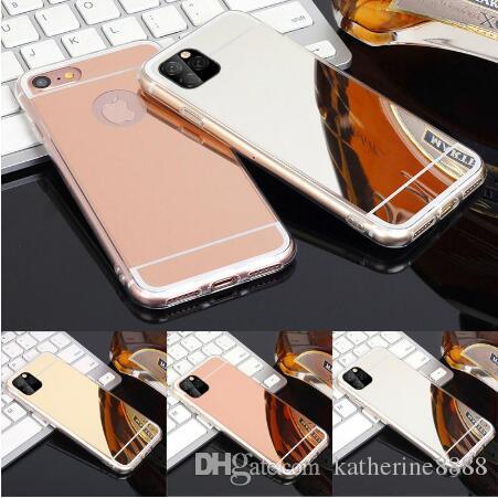 Luxury Mirror Electroplating Soft Shockproof Tpu Cases For 11 PRO X XS MAX XR Cover Protective cases For iPhone 6 6s 7 8Plus