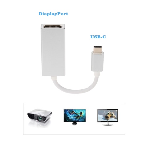 USB 3.1 Type-C to DisplayPort DP 1080p HDTV Hub Adapter Data Cable for New MacBook 12