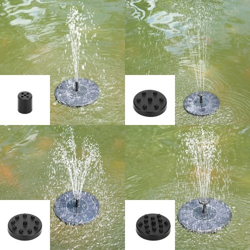 Floating Solar Power Fountain Water Pump Garden Watering Round Irrigation Pump Outdoor Bird Feeder Decoration