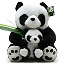 LeGou 23cm Mother and Child Panda Stuffed Toy (BlackWhite)