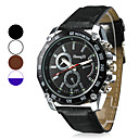 PU quartz analogique montre-bracelet pour hommes (couleurs assorties)