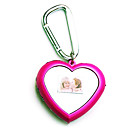 CYBER.GEAR  Mini 1.5 Inch Heart-Shaped Digital Photo Frame with Key Ring