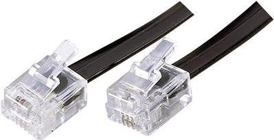 Basetech Western Anschlusskabel [1x RJ12-Stecker 6p6c - 1x RJ12-Stecker 6p6c] 3 m Schwarz Basetech (BT-1602081)