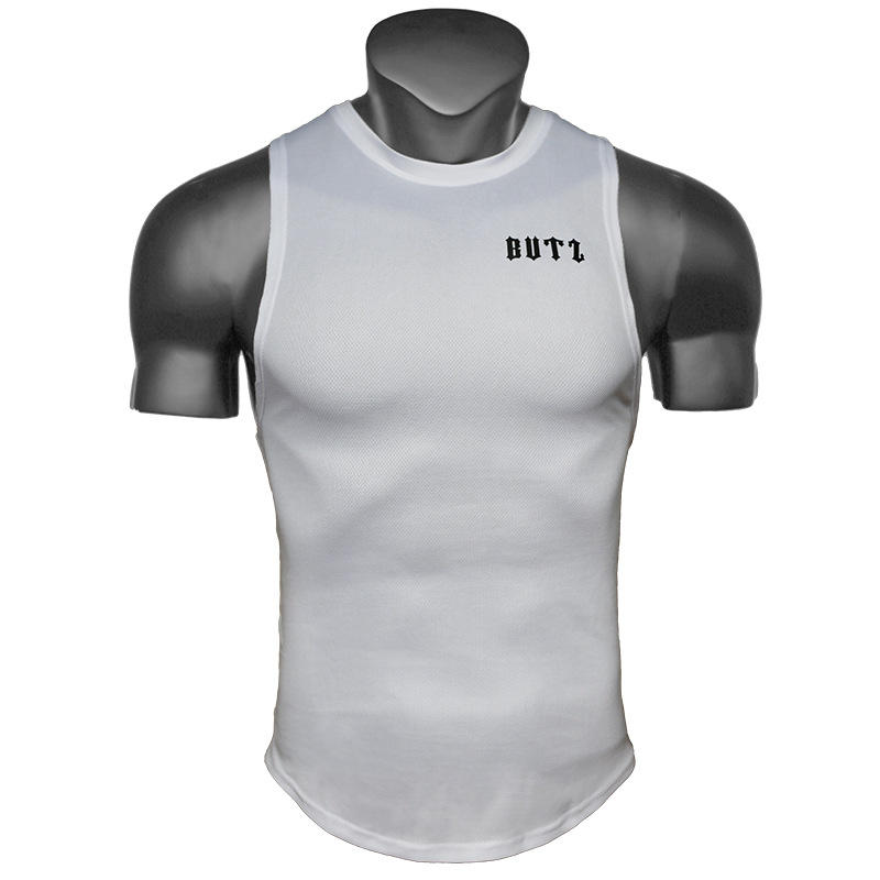 Men's Vest Sleeveless T-shirt Quick-drying Soft Vest Fitness Sports Running Training Fitness Vest