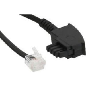 INLINE - Modemkabel - TAE-F (S) bis 6P/2C DEC (S) - 2 m - Schwarz