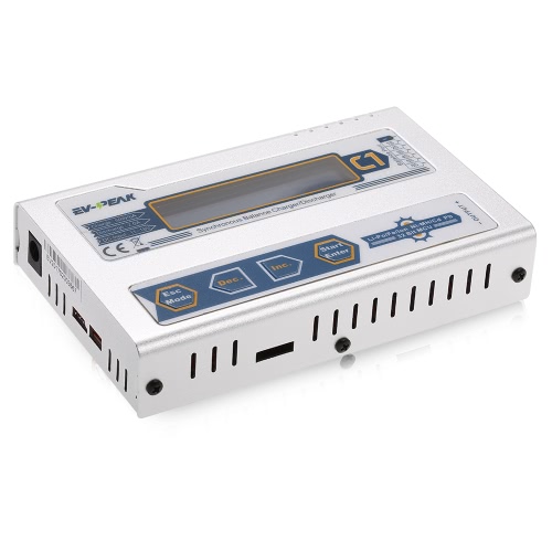 EV-PEAK C1 50W 6A 1-6S Chargeur de balance DC11.0V-18.0V avec JST_XH Carte d'adaptateur T Connecteur de fiche pour LiPo LiFe NiMH NiCd Pb Battery