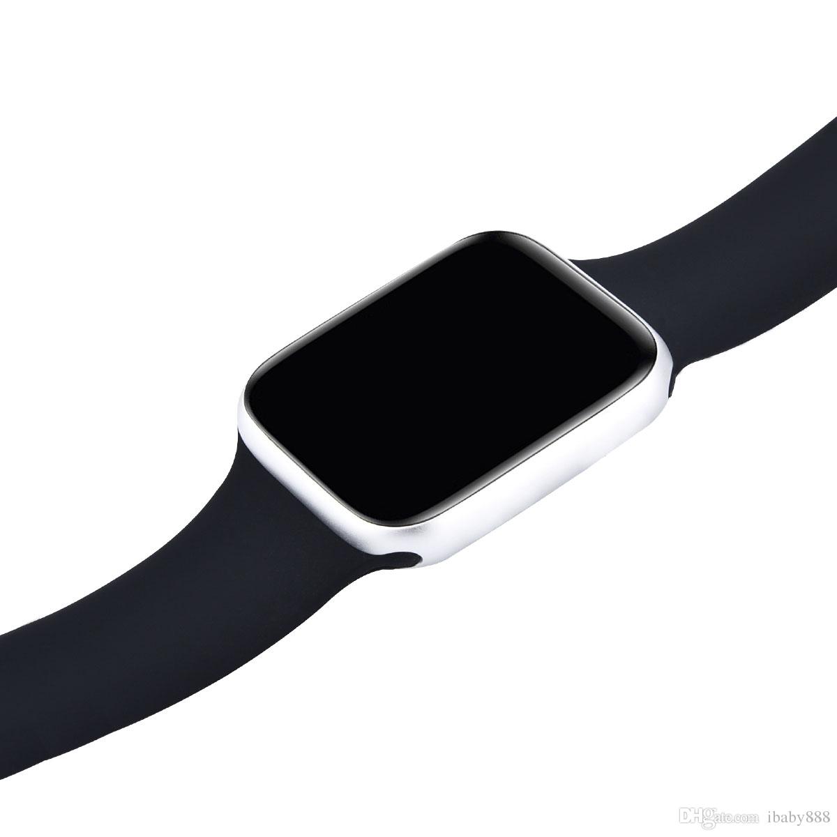 Silver Aluminum 44mm Goophone Watch 5 GPS MTK25023AVE Bluetooth 4.0 Heart Rate 1.54 inch HD IPS Screen 240*240 Smart Watch with 2 Watch Band