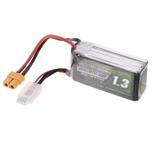 11.1V 1300mAh 60C 3S Rechargeable Li-Po Battery with XT60 Plug for RC Racing Drone Quadcopter Helicopter Airplane Car Truck