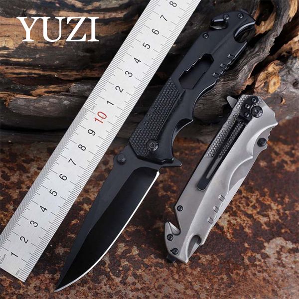 Fast Open Tactical Folding Knife 5Cr15Mov 57HRC Titanium Steek Handle Hunting Survival Pocket Knife Utility Outdoor Camping Tools