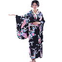 Motif multicolore de luxe en soie Sakura Costume Femme Kimono japonais