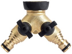 Draper Brass Double Tap Connector