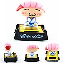 Solar Powered Sushi Chef Shaking Head Toy Pink Sushi Head