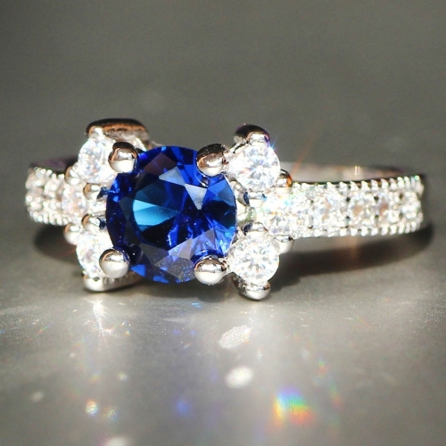 Mode 925 Sterling Silber Ring 3ct Größe 6-9 erstaunliche Prinzessin Schnitt Pink Sapphire & Topaz Verlobungsring schwarz 5