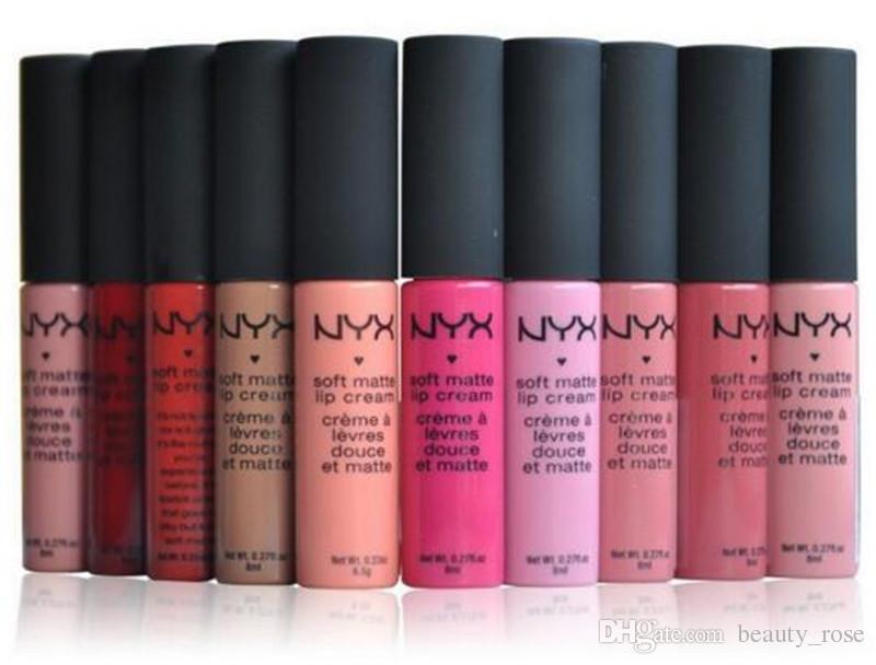 NYX Makeup 12 Colors Matte Lipstic Cream Charming Long-lasting Daily Party Brand Glossy Makeup Lipstick nyx Cosmetics Real Photos In Stock