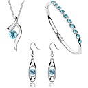 Timesong Elements of Austrian Crystal Necklace Earrings Bracelet Accessories Three-Piece Suit (1SET)