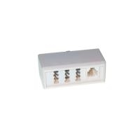 Good Connections - Telefon-Adapter - F-Stecker - 1 x N-Buchse + 2 x F-Buchse - Weiss