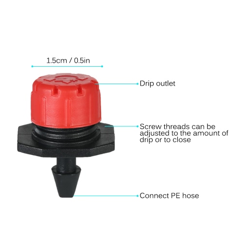 50pcs Adjustable Dripper Micro Sprinker Anti-clogging Emitter Dripper System