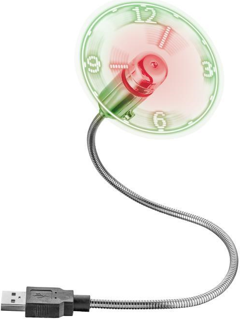 Flex USB Mini Fan with clock (23235)
