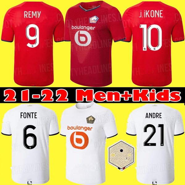 2021 2022 LOSC Lille soccer jerseys DAVID FONTE BURAK YAZICI football shirts 21 22 JIKONE T.WEAH L.ARAUJO maillots Adult Kids Kit