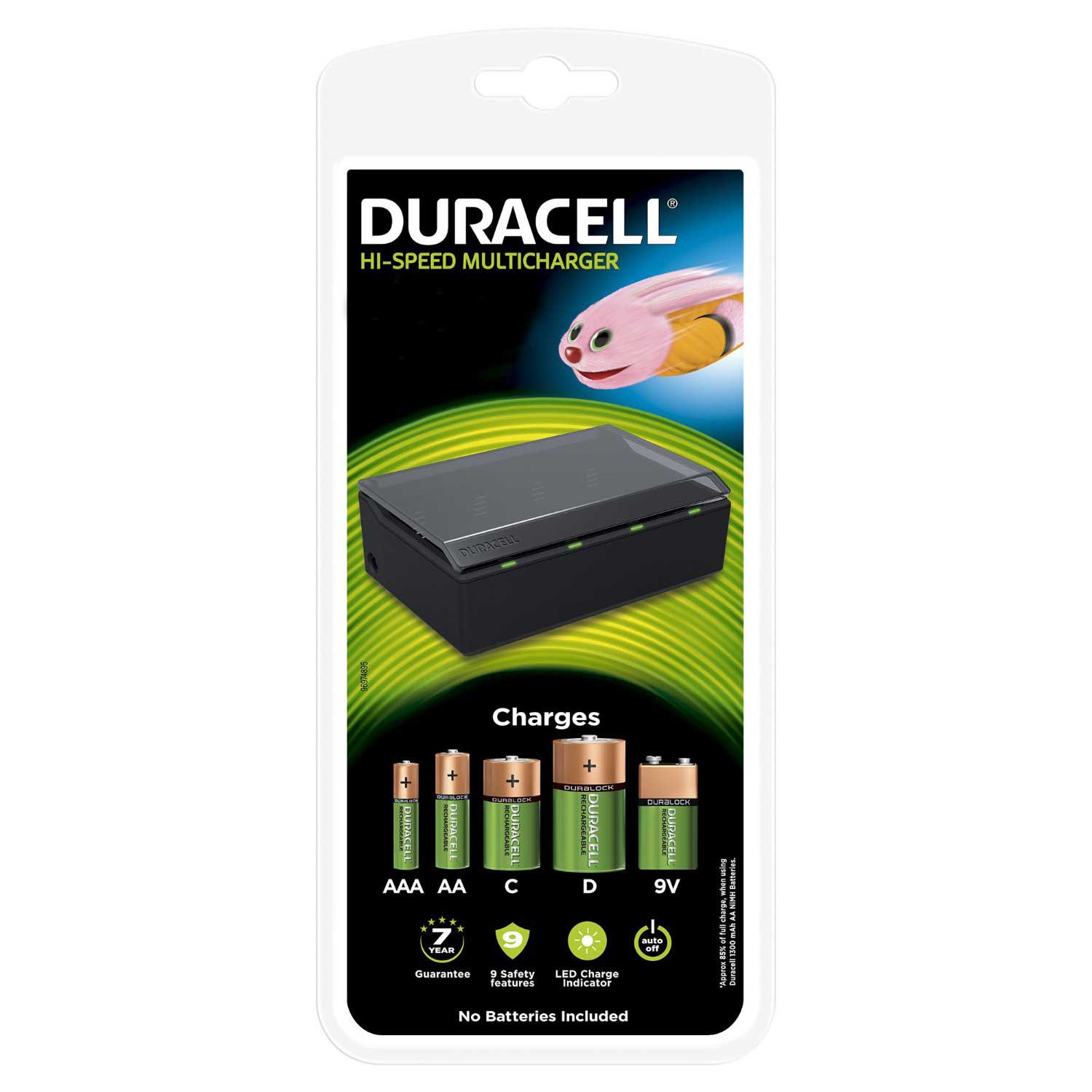 Duracell Universal / Multi Charger for AA, AAA, C, D  and 9V Ni-Mh Batteries