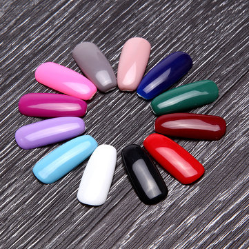 12 Colors Pure Soak-Off UV Gel Nail Art Polish Nude Manicure Varnish DIY