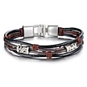 Fashion Leather Gothic Style Beatles Stainless Steel Bracelet (1 Pc)
