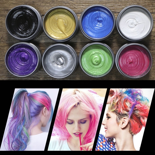 Disposable Pomades One-Time Hairstyle Styling Modeling Coloring Wax Hair Dye Mud for Women Men