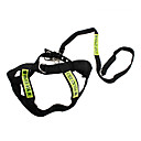 la police harnais de style de chien et une laisse pour chiens (150cm/59inch, noir)
