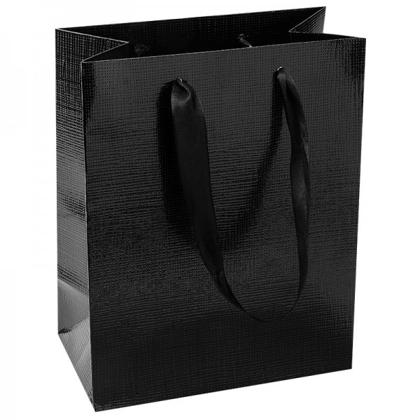 Geschenktaschen, 23cm x 18cm x 10cm, schwarz, 3 Stück