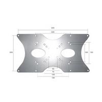 NewStar FPMA-VESA400 - Montagekomponente (Adapterplatte) für LCD TV - Silber - Bildschirmgröße: 55,9 - 132,1 cm (22