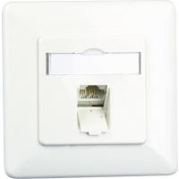 METZ CONNECT BTR E-DAT C6 8(8) UP - Anschlussdose, unterputz - RJ-45 - Pearl White, RAL 1013 - 1 Anschluss (1307371001-I)