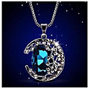 Moonlight Jewels  (Geometric) Black Alloy Pendant Necklace(Blue) (1 Pc)