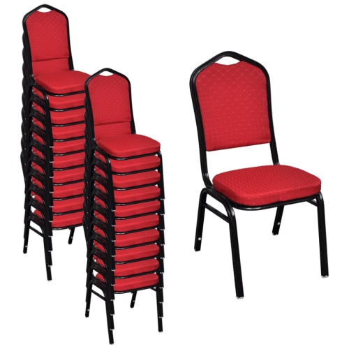Padded chair Table Stackable Red 20 pcs