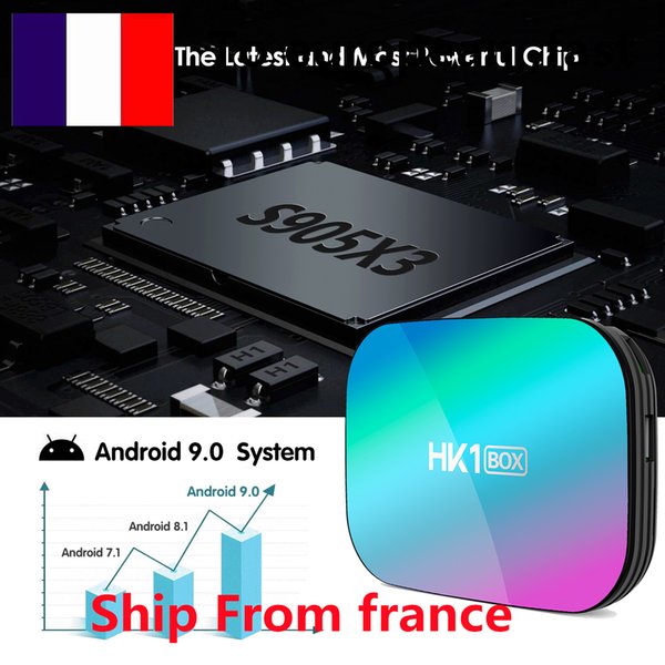 france in stock HK1 Amlogic S905X3 Tv Box Android 9.0 Smart 100m 8K 32g Rom Quad Core 4G Ram 1000M LAN 8K