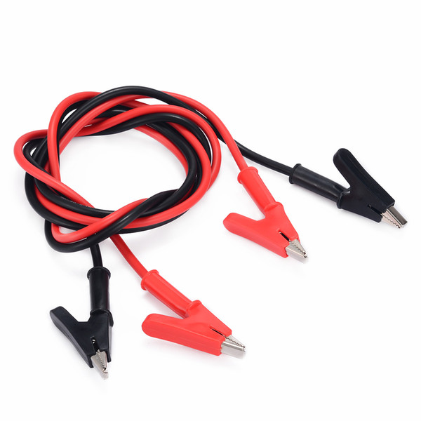 50 Pair Black & Red 1M Alligator Clip High Quality Insulated Electrical Test Probe Lead Cable for Multimeter