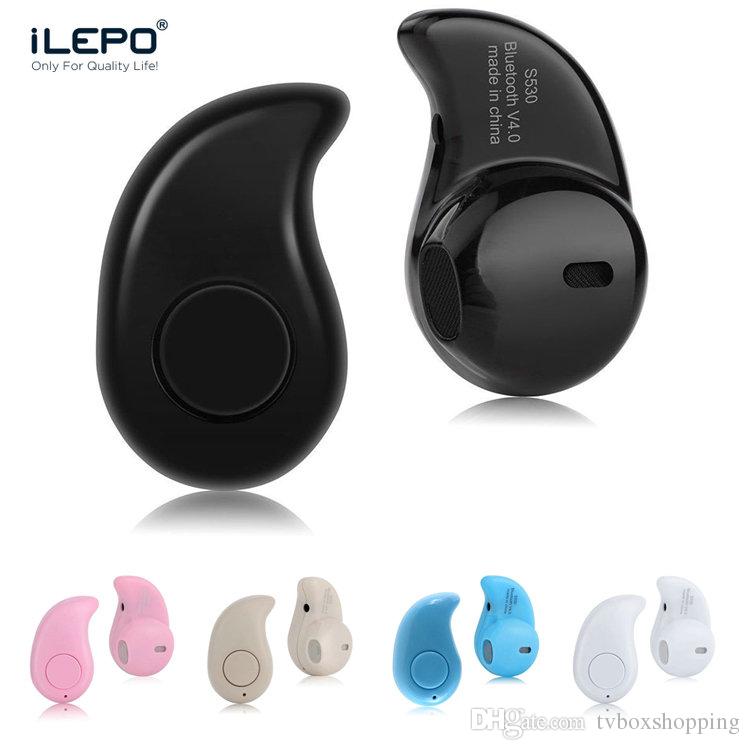 S530 Mini Headphone Wireless Bluetooth In-ear Cell Phone Earphones Portable Earbuds For Single Ear Calls Function With Mic Retail Box