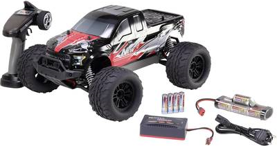 Reely NEW1 Brushed 1:10 RC Modellauto Elektro Monstertruck Allradantrieb 100% RtR 2,4 GHz inkl. Akku, Ladegerät und Senderbatterien (1559975)
