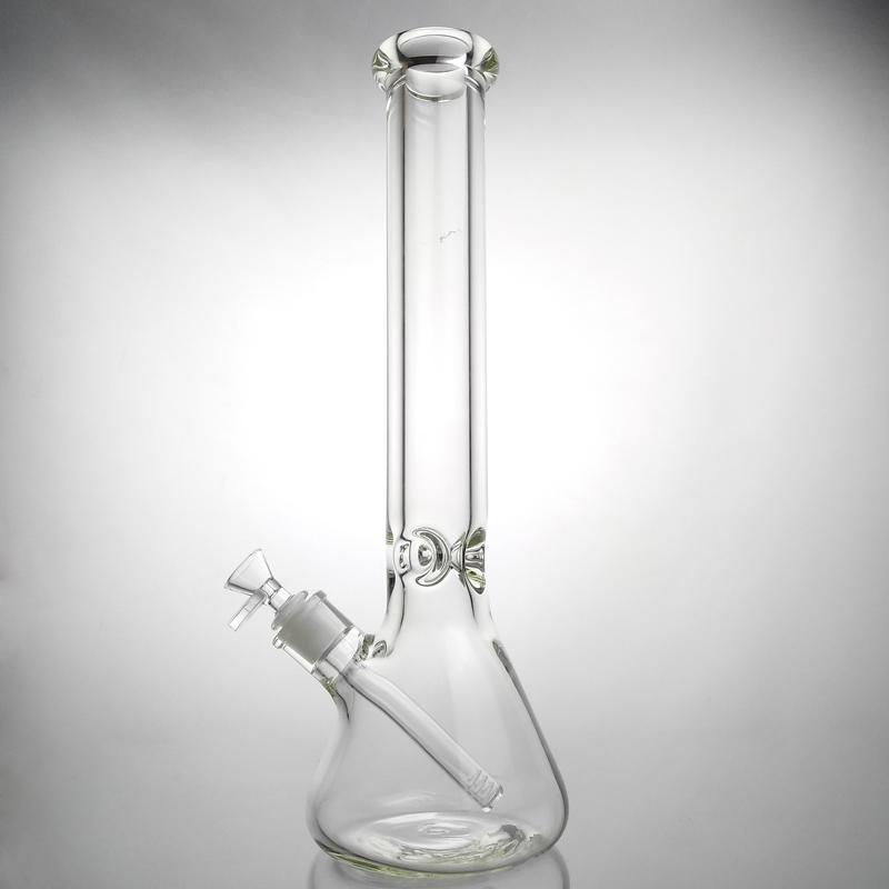 16 Inch Super Heavy Glass Water Pipe 9mm Thickness Glass Beaker Bongs 14mm Male Joint All Clear Fast Shipping