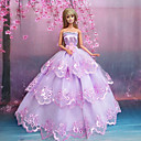 Barbie Doll Elegant Mysterious Lavender Purple Bubble Princess Dress