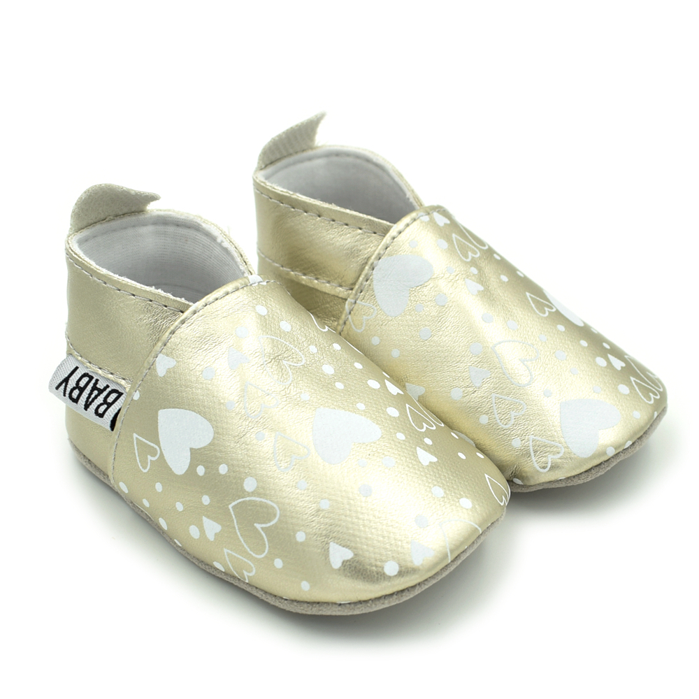 Baby Cute Heart Print Allover Prewalker Shoes