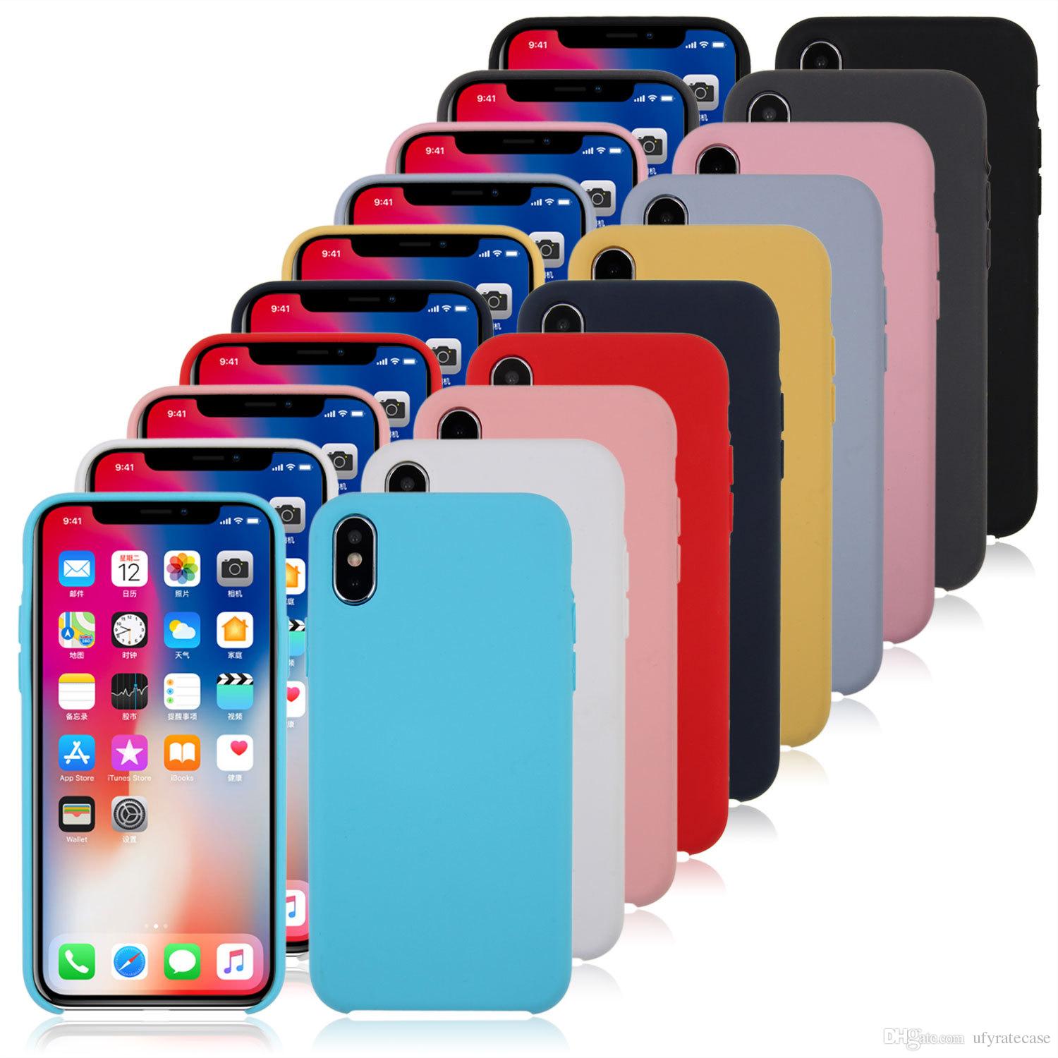 Original Official Liquid Silicone With Logo Case For iPhone XS Max 11 Pro Max XR XS X 8 Plus 7 6S 6 Plus