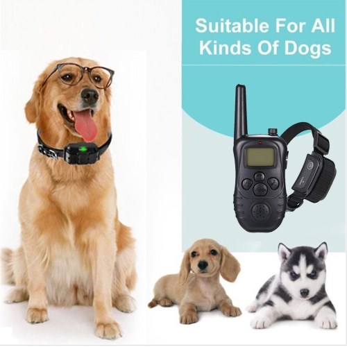 998DC Waterproof Rechargeable Remote Electric Shock Anti-Bark Dog Training Collar