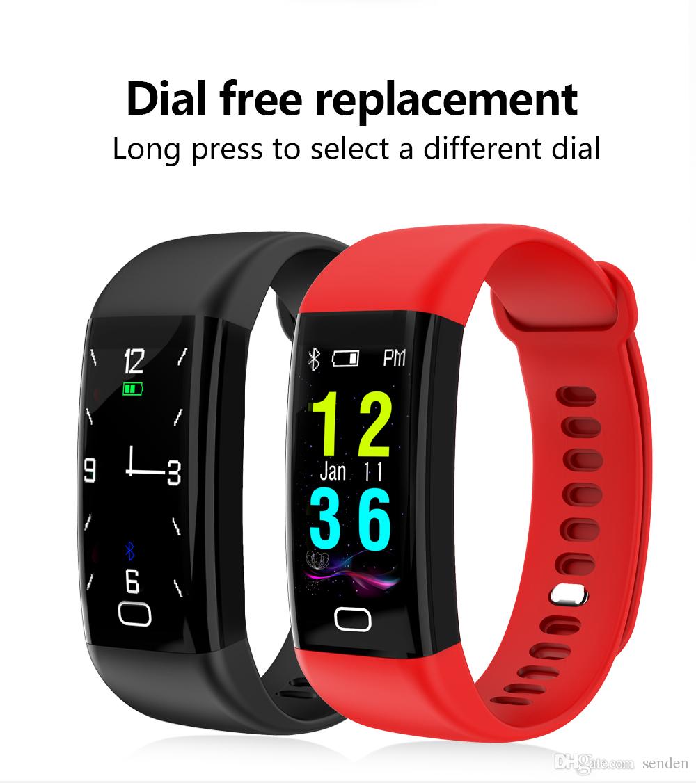F07 0.96 OLED Color screen Bluetooth Smart Band Bracelet IP68 Waterproof Swim Heart Rate Smartwatch Fitness Watch For Android iOS