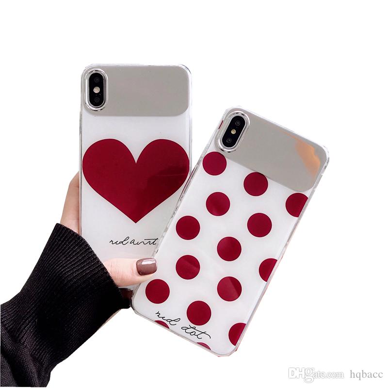 For Iphone xs max xr x 8 7 6 plus mirror case back for Huawei P30 pro cell phone cover slim cartoon cute design for girls new fashion