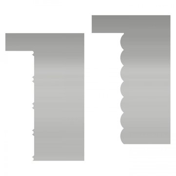 2Pcs/Set Stainless Steel Cake Scraper Fondant Mousse Smoother Blade Kitchen Cake Pastry DIY Tool